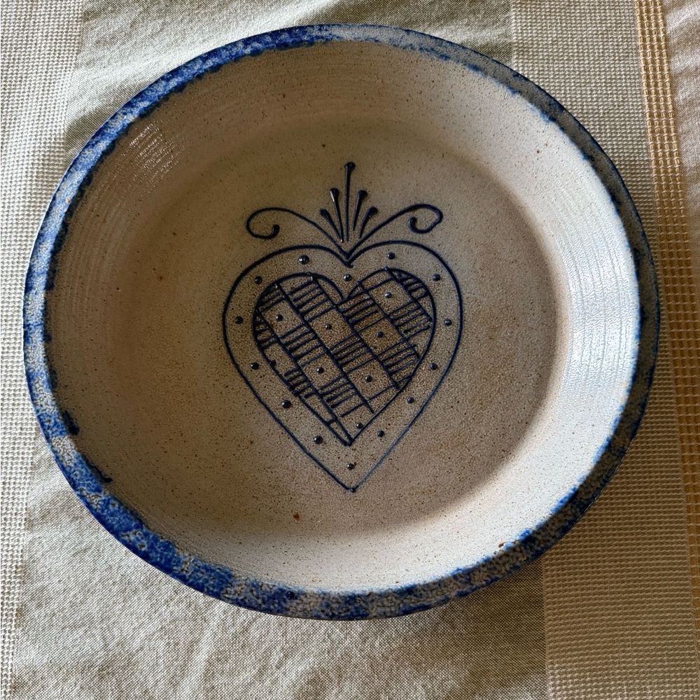 Handcrafted Blue and White Ceramic Bowl